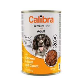 Calibra DOG PREMIUM CHICKEN, LIVER 1240 G НОВЫЙ влажный корм с курицей, печенью и морковью