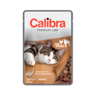 Calibra CAT PREMIUM ADULT LAMB & POULTRY 100 г влажный корм с ягненком и птицей для кошек
