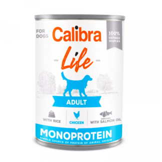 Calibra DOG LIFE Adult Chicken With Rice 400 г влажный корм для собак с одним белком, без глютена, с курицей и рисом