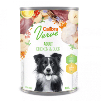 Calibra DOG VERVE GF ADULT CHICKEN & DUCK 400 г беззерновой влажный корм с курицей и уткой для взрослых собак
