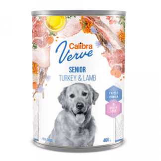 Calibra DOG VERVE GF SENIOR TURKEY & LAMB 400 г беззерновой влажный корм с индейкой и ягненком для пожилых собак
