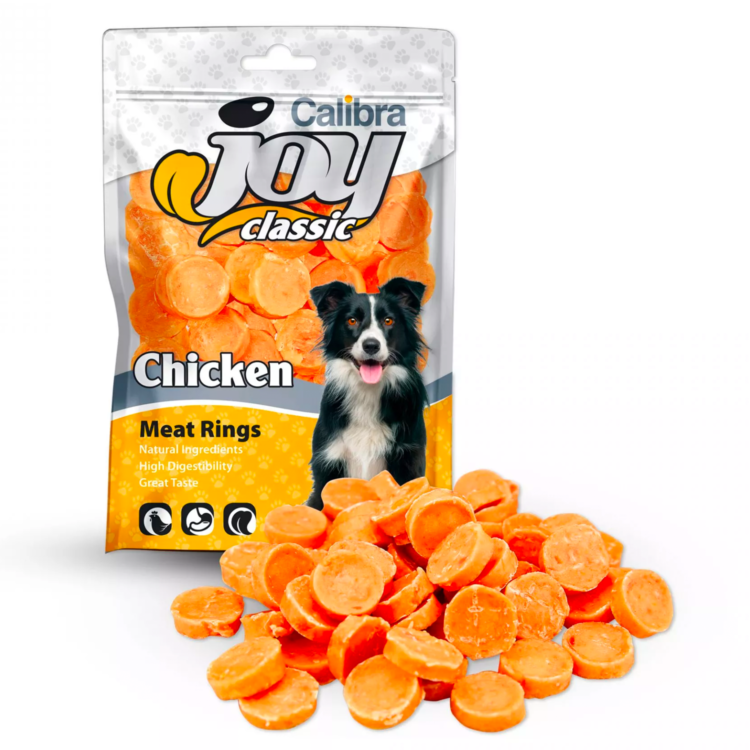 CALIBRA JOY DOG CLASSIC КУРИНЫЕ КОЛЬЦА 80 г, лакомство для собак с курицей
