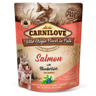 Carnilove Puppy Pouch Salmon & Blueberries 300 г влажный корм с лососем и черникой для щенков