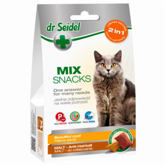 DermaPharm DR SEIDEL СРЕДСТВА ДЛЯ КОШЕК СМЕСЬ 2 В 1 ДЛЯ КРАСИВОЙ ШЕРСТИ И КОРМА 60 Г