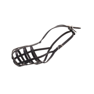 Намордник из кожи с заклепками Dino 13 для овчарки среднего размера