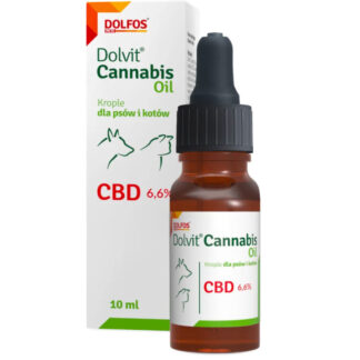 Масло каннабиса Dolfos 10 мл. Масло КБД для собак и кошек.