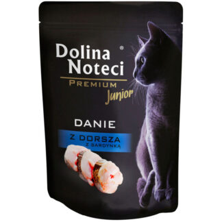 Dolina Noteci PREMIUM JUNIOR CAT 85 G POUCH COD DISH WITH SARDINE