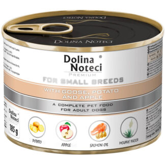 Долина Ноцеци ПРЕМИУМ КОРМ ДЛЯ МЕЛКИХ ПОРОД С ГУСЕМ, КАРТОФЕЛЕМ И ЯБЛОКОМ 185 Г