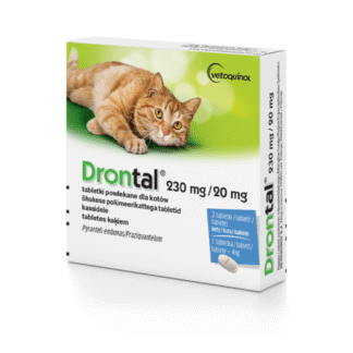 Ветохинол Дронтал для кошек 2 таблетки для дегельминтизации кошек