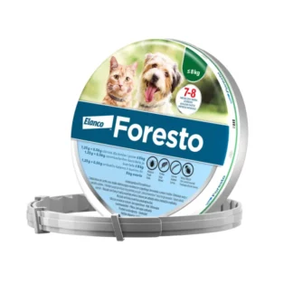 Ошейник FORESTO 38 см от блох и клещей для собак и кошек весом до 8 кг
