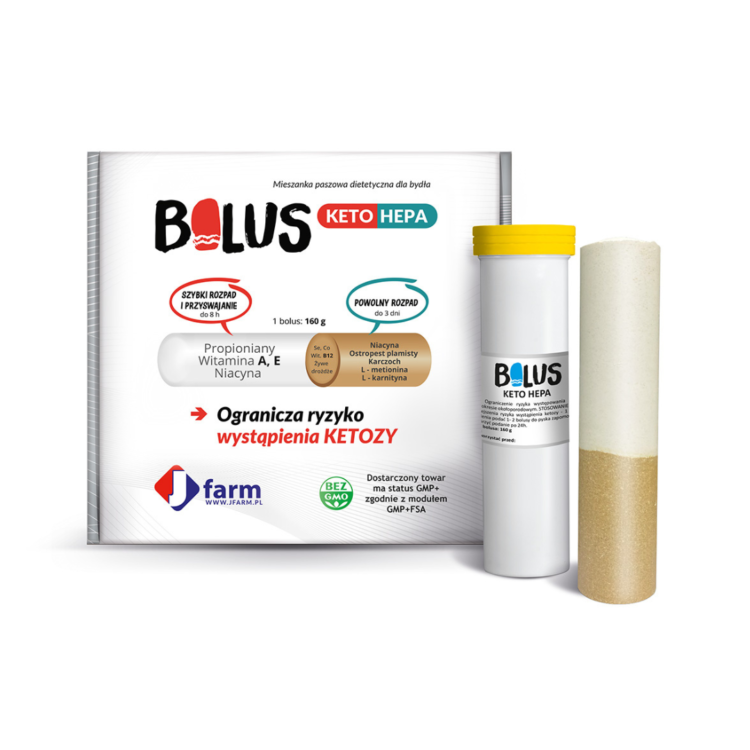 JFarm BOLUS KETO-HEPA 4 PIECES снижает риск кетоза