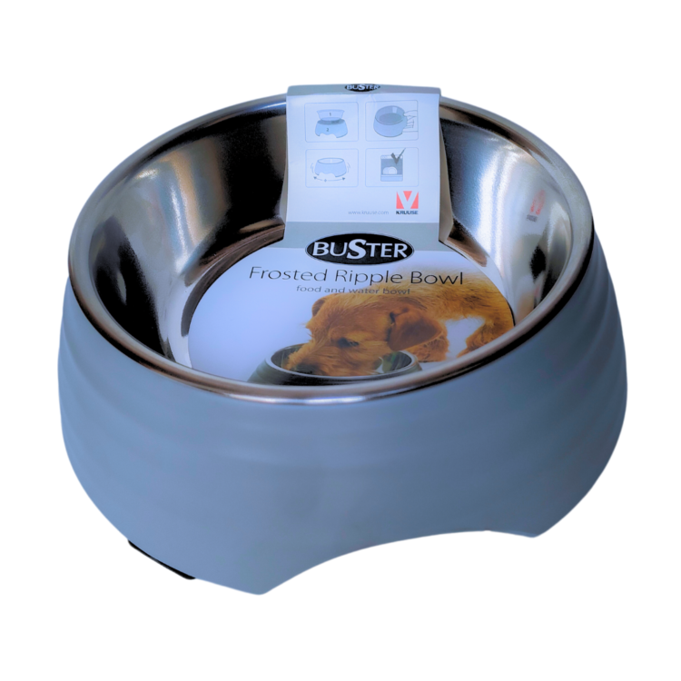 Kruuse MELAMINE BOWL RIPPLE, GREY, M BUSTER