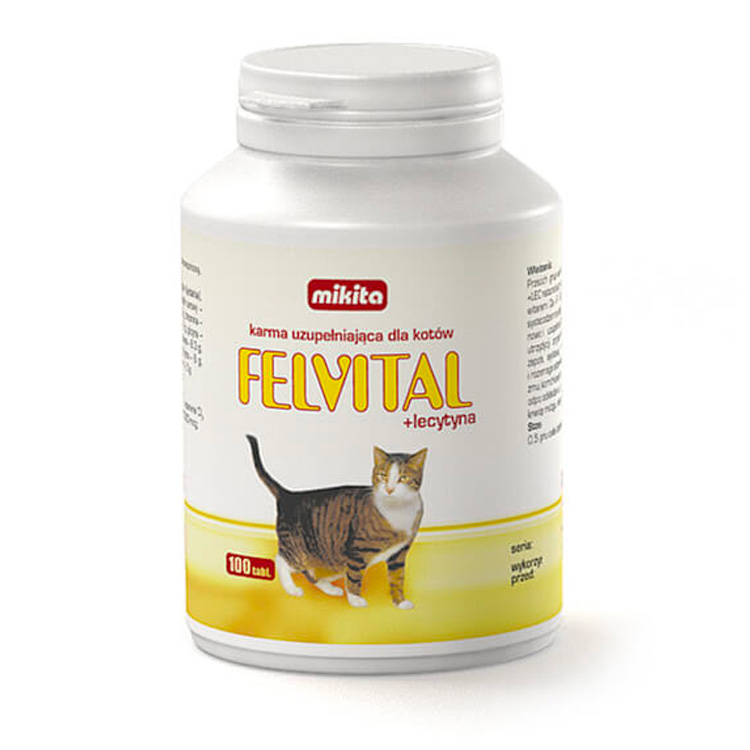 Mikita FELVITAL PLUS LECITHIN 100 ТАБЛЕТКИ витамины для кошек