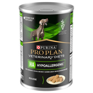 Purina PRO PLAN VETERINARY DIETS CANINE HA HYPOALLERGENIC MOUSSE CAN 400 G ветеринарный корм для собак, страдающих пищевой аллергией