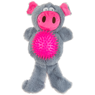 Мягкая игрушка для собак Recofun FLUFFY PIGGY – свинка с животиком ёжика