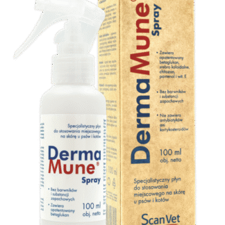ScanVet DERMAMUNE 100 мл спрей с коллоидным серебром, способствующий заживлению ран и раздражений
