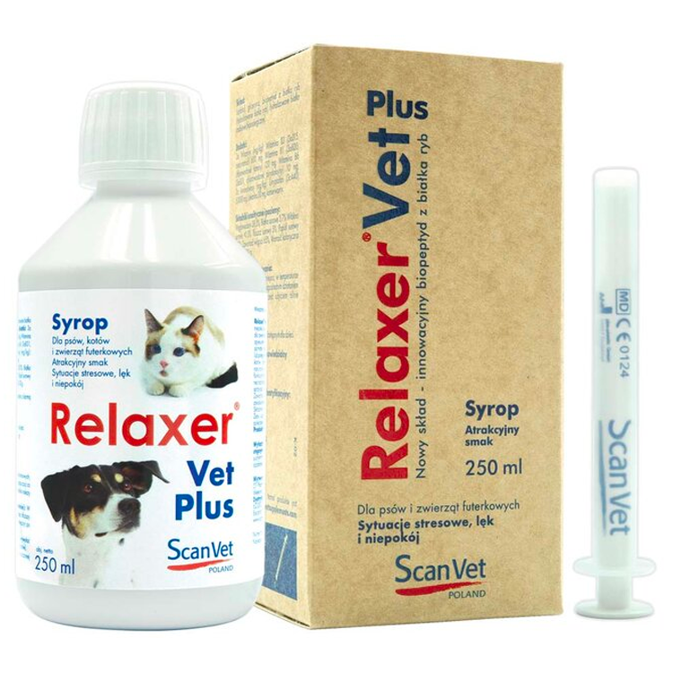 Сироп ScanVet RELAXER VET 250 мл от стресса, беспокойства и тревожности у собак и кошек