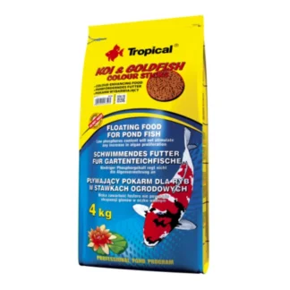Тропические палочки для карпов и золотых рыбок, пакет 4 кг, усиливающий окраску карпов и золотых рыбок в пруду