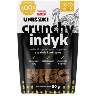 Натуральное лакомство для собак Uniszki CRUNCHY TURKEY 80 г