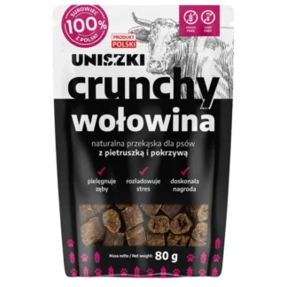 Натуральное лакомство для собак Uniszki CRUNCHY BEEF 80 г
