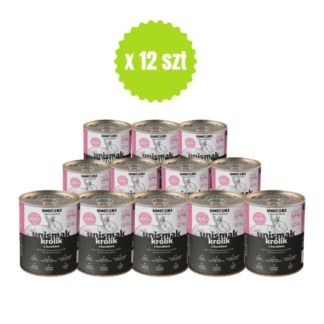 Uniszki UNISMAK RABBIT 410 г НАБОР ИЗ 12 БАНОК влажный корм для собак без зерна