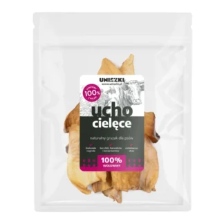 Уши телячьи Uniszki 10 штук, натуральная жевательная собачья еда