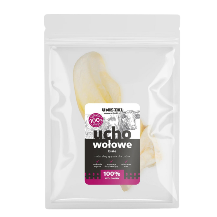 Uniszki ГОВЯЖЬЕ УШО 1 ШТУКА собачья жевательная резинка