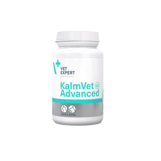 Vet Expert KALMVET ADVANCED 60 КАПСУЛ облегчает симптомы стресса, поддерживая поведенческую терапию