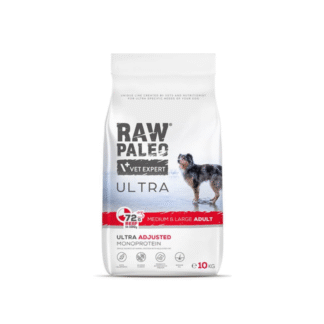 Vet Expert RAW PALEO ULTRA DOG ADULT MEDIUM/LARGE BEEF 10 кг сухой корм с говядиной для взрослых собак средних и крупных пород