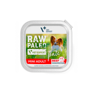 Vet Expert RAW PALEO ADULT PATE MINI BEEF TRAY 150 г говяжий паштет для взрослых собак мелких пород
