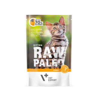 Vet Expert RAW PALEO CAT KITTEN TURKEY 100 г влажный корм с индейкой для котят