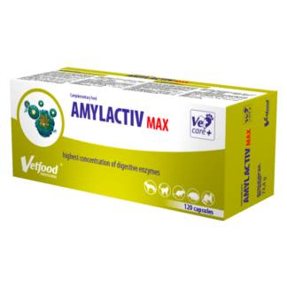 Vetfood AMYLACTIV MAX 120 КАПСУЛ высокая концентрация пищеварительных ферментов (поддержка пищеварительной системы, поджелудочной железы)