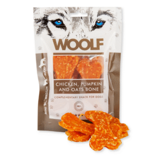 Woolf КУРИНЫЕ КОСТОЧКИ С ТЫКВОЙ И ОВСЕМ 100 г курицы, тыквы и овса