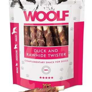 Woolf DUCK AND RAWHIDE TWISTER 100 G с уткой для собак