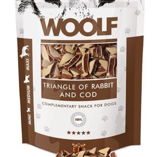 Лакомство для собак Woolf RABBIT AND COD TRIANGLE 100 г – кролик и треска