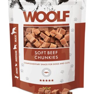 WOOLF SOFT BEEF CHUNKIES 100 г мягкое говяжье лакомство для собак и кошек