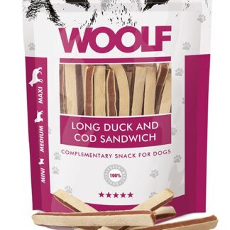 Мягкий длинный сэндвич с уткой и треской Woolf 100 г.