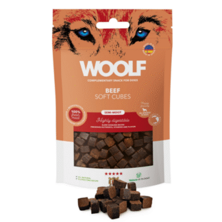 Woolf SOFT CUBES BEEF MONOPROTEIN 100 г полумягкие говяжьи лакомства для собак