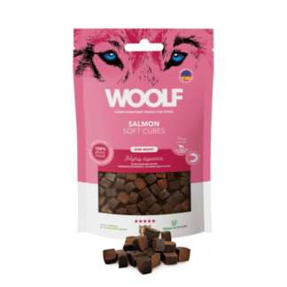 Woolf SOFT CUBES SALMON 100 г полумягкие лакомства из лосося для собак