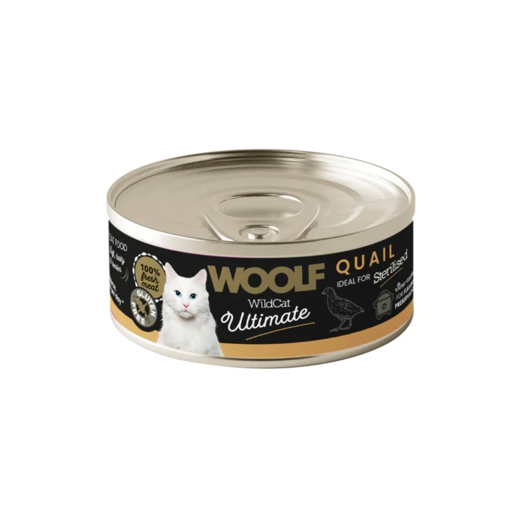 Woolf WILD CAT ULTIMATE CAN QUAIL PATE 85 G перепелиный паштет для кошек (также после стерилизации)