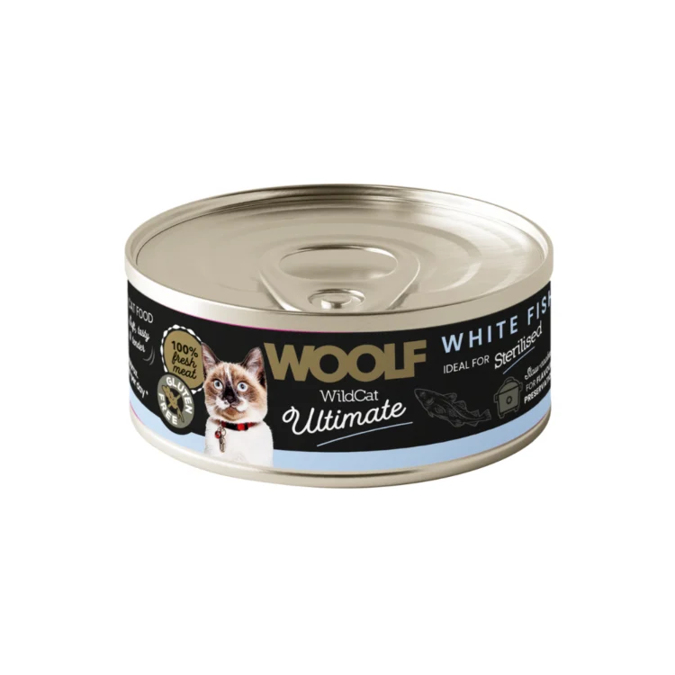 Woolf WILD CAT ULTIMATE CAN WHITE FISH PATE 85 G рыбный паштет для кошек (также после стерилизации)