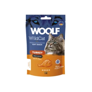 Woolf WILDCAT SNACKS TURKEY 50 г полумягкие лакомства с индейкой для кошек