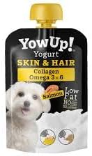 Yogurt per Cani Yowup, delizioso yogurt fresco per cani di tutte le etá e taglie, yogurt gusto Salmone, senza zuccheri, senza lattosio | 3 Yogurt da 115 grammi l’uno.