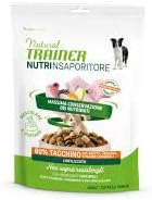Snack cane natural trainer 80% TACCHINO e 20% frutta e verdura | 5 confezioni da 40 grammi l'una. Alimento adatto per cani adulti di tutte le taglie.