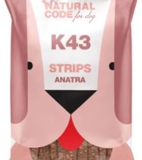 Natural Code Per Cane Cani Dog Snack Strips Anatra. 3 BUSTE DA 180g CADAUNO