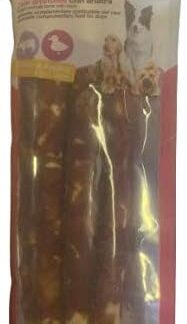 Camon AB232 Snack per Cani XL 3 Ossi Arrotolati con Prosciutto Anatra e Bovino 28 cm