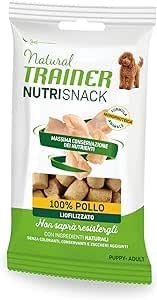 3 Natural Trainer NUTRISNACK per cani di tutte le taglie liofilizzato POLLO 3X20gr