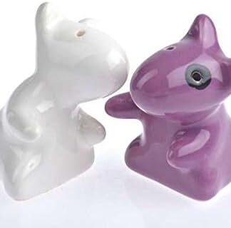 by-Bers.de Amico dei Cani, Amico degli Animali, Amanti degli Animali, Cani Che abbracciano Bullterrier Terrier Mini, Lilla/Bianco, Lo spargisale più inusuale.