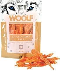 Woolf Snack per Cani, strisce di pollo, chicken jerky bars,100 gr