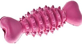 Gioco Osso Gomma con Punte Rosa - S